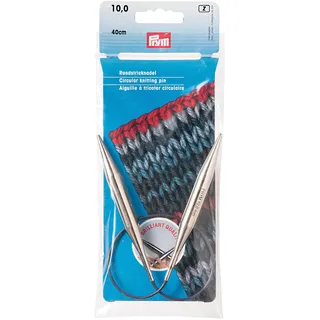 Prym Rundstricknadeln MS 40 cm 10,00 mm silberfarbig