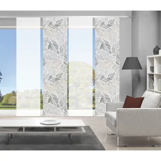 VISION S Schiebegardine VISION S "LISIO 4er SET" Gr. 1, grau, B:60cm H:260cm, Polyester, Gardinen, Schiebevorhang Digidruck 4er Set LISIO