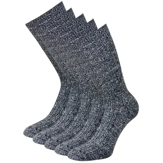 Wollsocken Damen & Herren Norwegersocken Wintersocken, Größe 39-50, 5 Paar | Warme Thermosocken, Dicke Norwegersocken, Für Winter & Wandern, Weiche Wintersocken - 43-46