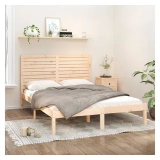 vidaXL Massivholzbett 120 x 200 cm Braun