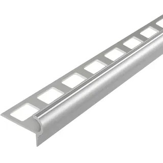 Stufenkantenprofil im Florentiner Stil silber matt (9 mm, 250 cm)