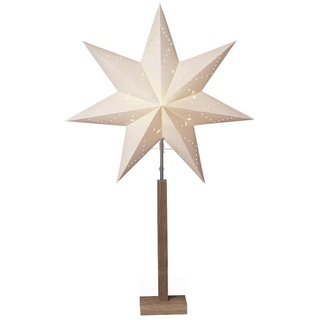 STAR TRADING LED Dekolicht Karo, Star Trading Weihnachtsstern beleuchtet stehend Fensterstern mit Bel weiß