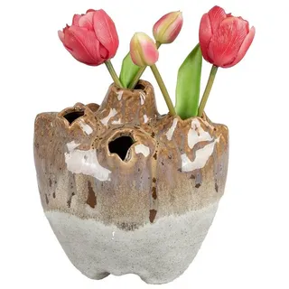 formano Dekovase Lochvase für Tulpen Keramik (1 St., 1 Vase), Tulpenvase Lochvase bunt