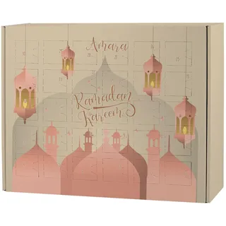 Herz & Heim® DIY Ramadan Kalender mit Wunschnamen (Rosa Laternen)