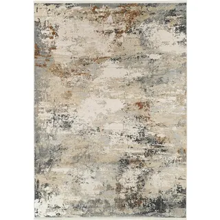 Dieter Knoll Webteppich Le Mans, Grau, Beige, Textil, Abstraktes, rechteckig, 160x230 cm, Oeko-Tex® Standard 100, für Fußbodenheizung geeignet, rutschfest, in verschiedenen Größen erhältlich, Hausstauballergiker reißfest, strapazierfähig, pflegeleicht, antistatisch, Teppiche & Böden, Teppiche, Webteppiche