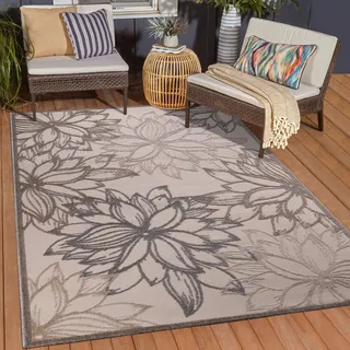 Sanat Floral 2 Outdoor Teppich 200 x 290 cm Beige
