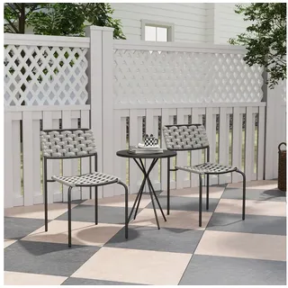Outsunny Polyrattan Set 3-tlg. Grau