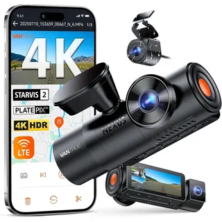 Vantrue N4 Pro S 4K+1080P+1440P 3-Kanal Dashcam HDR GPS WLAN IR NEU & OVP