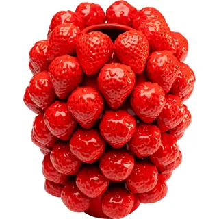 Kare Vase Strawberries Rot 30 cm