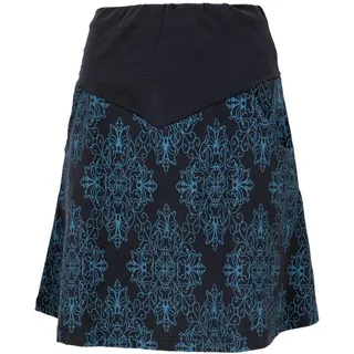 Guru-Shop Minirock Minirock aus Bio-Baumwolle, Boho Tellerrock.. alternative Bekleidung blau S