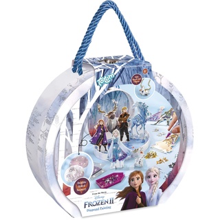 Disney Frozen II 681224 Diamond Painting Geschenkbox: Gestalte deine Lieblingsfiguren von Frozen II mit wunderschönen Strasssteinen in 3D Landschaften, inkl. Olaf Anhänger
