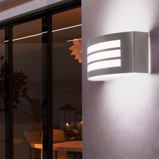 Design Wand Strahler Edelstahl Leuchte Fassaden Beleuchtung Außen Garten Lampe