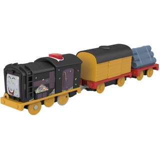 Thomas & Friends Sprechender Diesel-Spielzeugzug mit Geräuschen und Sätzen, UK-Englische Version, batteriebetriebener motorisierter Motor mit Tender, HNN85