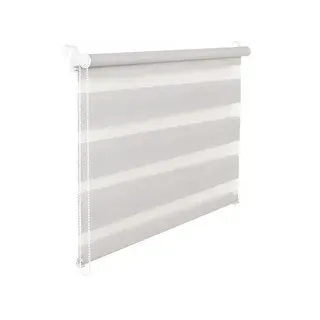 Doppelrollo Duorollo 100 cm breit 150 cm lang grau inkl. Seilzug Fensterrollo Klemmrollo Jalousie