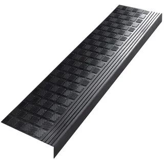 Karat Stufenmatte Diamond, Treppenschutz, Stufenschutz, Schwarz, rechteckig, aus Gummi schwarz 30 cm x 120 cm