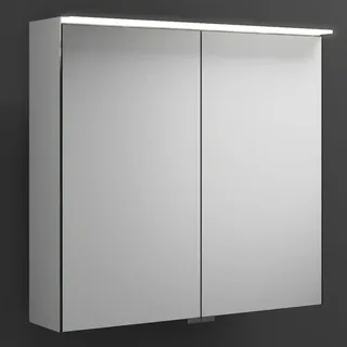 burgbad Junit Spiegelschrank mit LED-Aufsatzleuchte 70 cm SPIY070-F3148-PN380, Badmöbel, verspiegelt