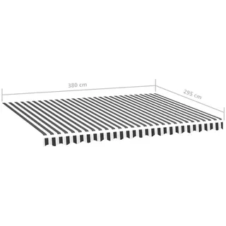 vidaXL Markisenbespannung 400 x 300 cm grau