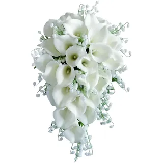 Romantischer Brautstrauß, Calla-Blumenstrauß für Zeremonie, Valentinstag, Typ 5