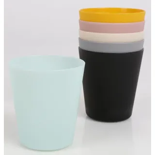 24x BURI Kunststoffbecher 6er Set 265ml Mehrweg Party Cocktail Wasser Plastik