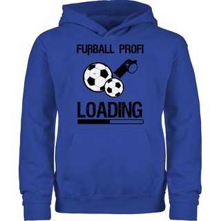 Shirtracer Hoodie Fußball Profi Loading - Vintage schwarz Kinder Sport Kleidung blau 116 (5/6 Jahre)