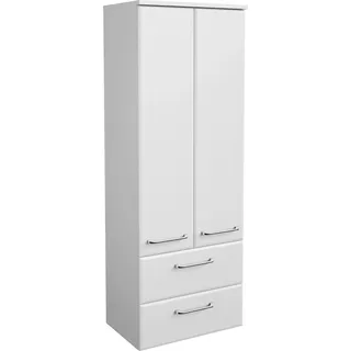 Saphir Quickset Badschrank 50 x 136,1 x 33 cm Weiß
