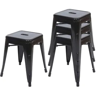 Mendler Hocker HWC-A73 Metall 0 x 0 x 0 cm Schwarz