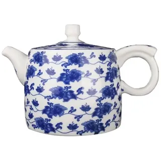 China Jingdezhen Große Kapazität handbemalte Teekanne Blau und Weiß Porzellan Keramik Teekanne Blume Teekanne Kaffeekanne A17