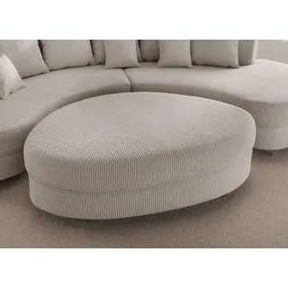 Polsterhocker INOSIGN "Limoncello", silber, B:150cm H:38cm T:96cm, 100% Polyester, Hocker