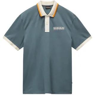 NAPAPIJRI Poloshirt Murlo graphit / orange / weiß M