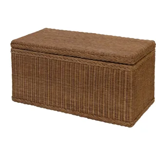 Korb-Outlet Truhe/Wäschetruhe aus Rattan (Braun, Klein)