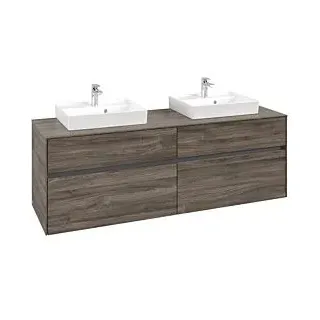 Waschbeckenunterschrank 160 x 55 cm Stone Oak