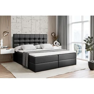 altdecor Boxspringbett 160 x 200 cm H4 Schwarz