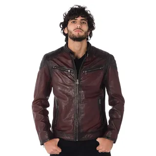 Mauritius Colt W18 Lasanv Männer Lederjacke rotbraun Basics, Biker - 3XL