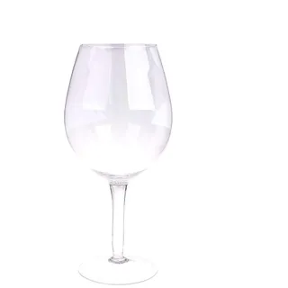 INNA-Glas XXL Weinglas Roger AIR auf Standfuß, klar, 50 cm, Ø 23 cm, 6L - Deko Stielglas