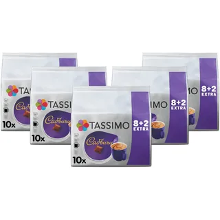 TASSIMO Kapseln Cadbury Hot Chocolate T Discs 5 x 10 Getränke Schokoladenkapseln