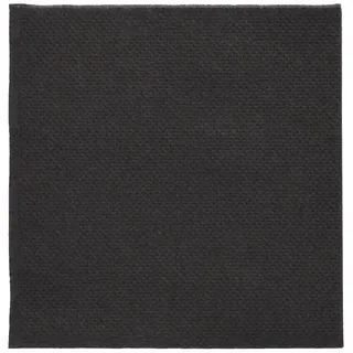 Papstar 125 Servietten, 2-lagig "PUNTO" 1/4-Falz 20 cm x 20 cm schwarz