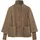 Flauschige Jacke mit feinem Muster und Strickärmeln 46