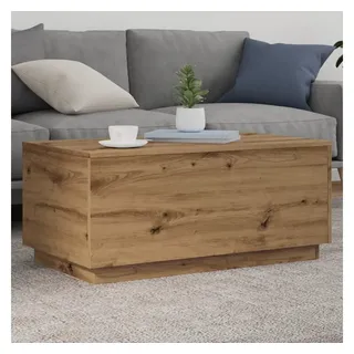 vidaXL Couchtisch mit LED-Leuchten Artisan-Eiche 90x50x40 cm