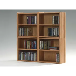 Stapelbox für CDs Buche natur geölt braun 37x37x18 cm