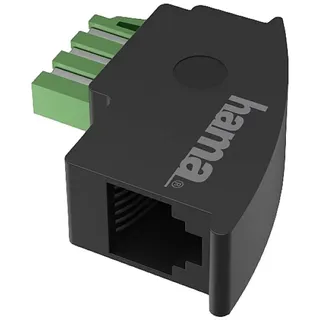 Hama Telefon (analog) Adapter [1x TAE-U-Stecker - 1x RJ12-Buchse] Schwarz