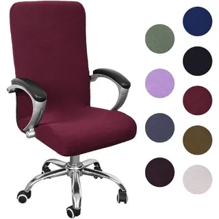 Coonoor Bürostuhlhusse Abnehmbare Elastische Universal Stretch Stuhlhussen Stuhlbezug, Computer Stuhl Schreibtischstuhl Drehstuhl Hussen rot