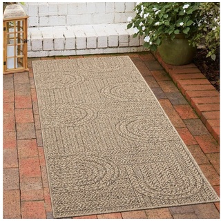 Outdoorteppich In- & Outdoorteppich im Jute-Look in natürlichen Farben, Carpetia, rechteckig, Höhe: 5 mm beige|braun rechteckig - 60 cm x 180 cm x 5 mm