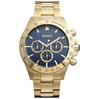 Hugo Boss Herrenuhr HB 1513340 HB1513340 Armbanduhr goldfarben Edelstahl Chronograph Uhr