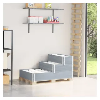 vidaXL Paletten-Aufsatzrahmen 120 x 80 x 60,5 cm Grau