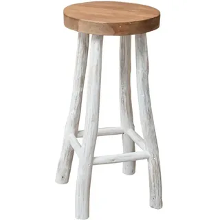 vidaXL Barhocker Teak Massivholz  braun