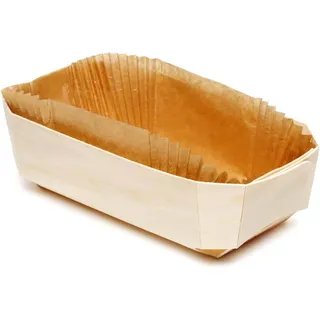 FaisTonGateau - Set mit 10 Backformen aus Holz – Backform aus Holz mit gefalteter Papierkassette