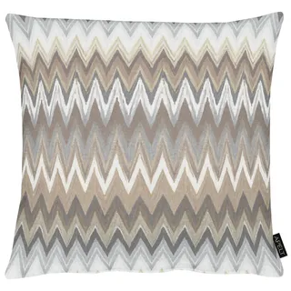 APELT Zigzag Dekokissen 49 x 49 cm Beige