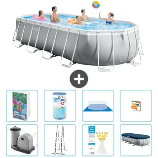 Prism Frame Pool Oval - 610x305x122 Cm - 9-teilig  S541