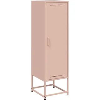vidaXL Highboard, Hochschrank mit Stauraum Tür, Kommode für Wohnzimmer Schlafzimmer, Sideboard Beistellschrank, Industrie-Stil, Rosa Stahl