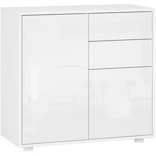 [en.casa] Sideboard Paarl 74 x 79 x 36 cm Weiß